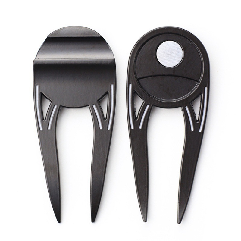 Divot Repair Tool - เครื่องมือซ่อมสนามกอล์ฟ 1 ชิ้น ที่งัดหญ้าสำหรับซ่อมหลุมกอล์ฟ พร้อมตัวบอกตำแหน่ง สำหรับกีฬากลางแจ้ง