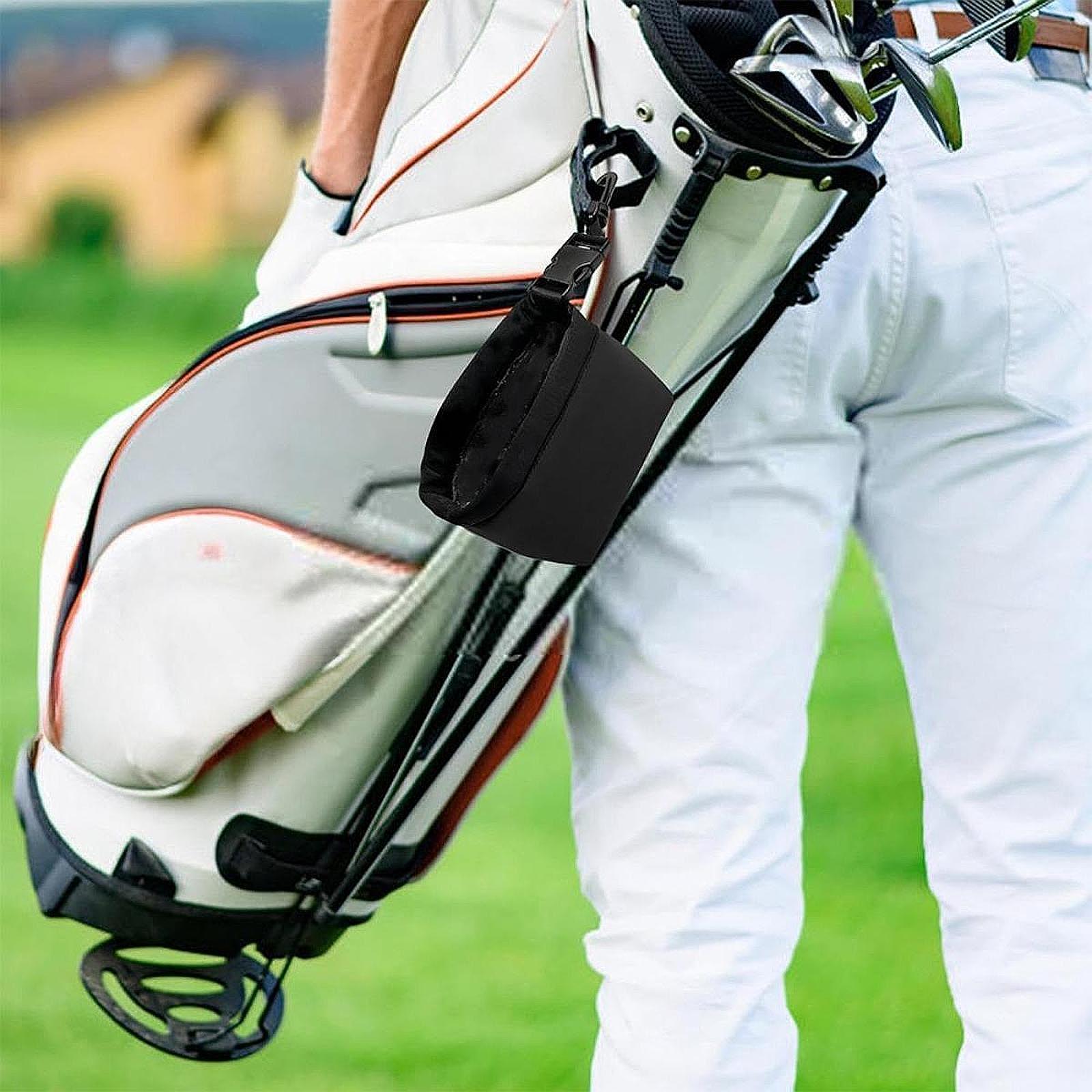 Golf Equipment Gifts - ถุงทำความสะอาดลูกกอล์ฟแบบใช้ซ้ำได้พร้อมคลิปหนีบ กระเป๋าเก็บของน้ำหนักเบาสำหรับนักกอล์ฟ ของขวัญและอุปกรณ์