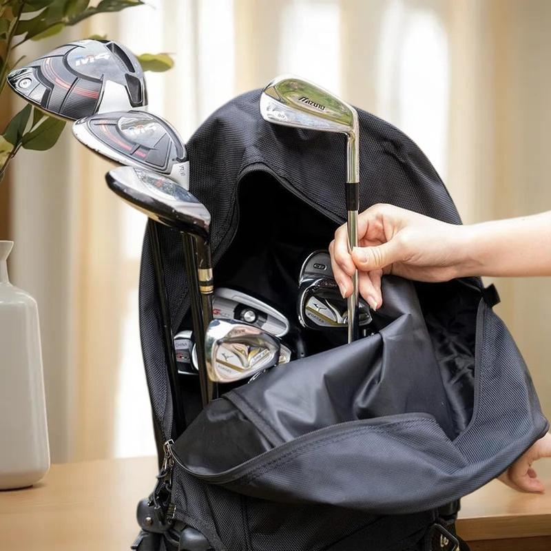 Golf Bag Stand Cart - ผ้าคลุมกันฝนสำหรับถุงกอล์ฟ ป้องกันฝุ่นละออง ผ้าคลุมกันฝนแบบพกพาสำหรับถุงกอล์ฟและถุงกอล์ฟแบบมีขาตั้ง