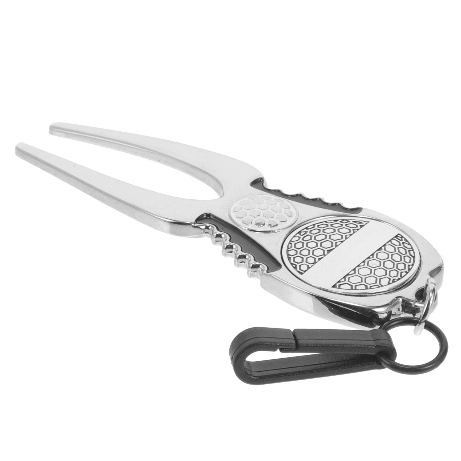 Divot Repair Tool - เครื่องมือซ่อมรอยบุบสนามกอล์ฟแบบมืออาชีพ ทำจากอะลูมิเนียมอัลลอยด์ ทนทานต่อการสึกหรอ พร้อมที่ทำเครื่องหมายลูกกอล์ฟสำหรับซ่อมแซมสนามหญ้า อุปกรณ์เสริมสำหรับการเล่นกอล์ฟ
