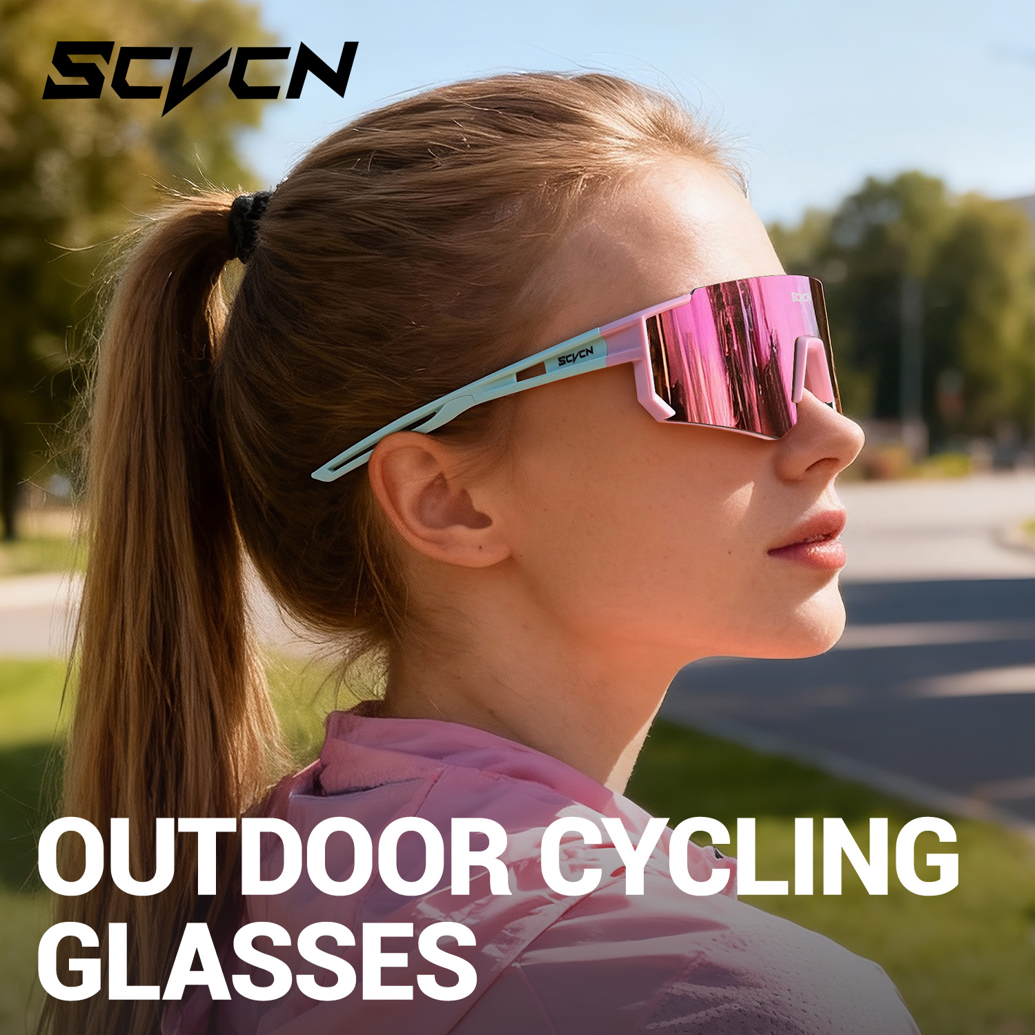 SCVCN แว่นตาปั่นจักรยานสีชมพูห - Golf Equipment Photos บทวิจารณ์และราคา
